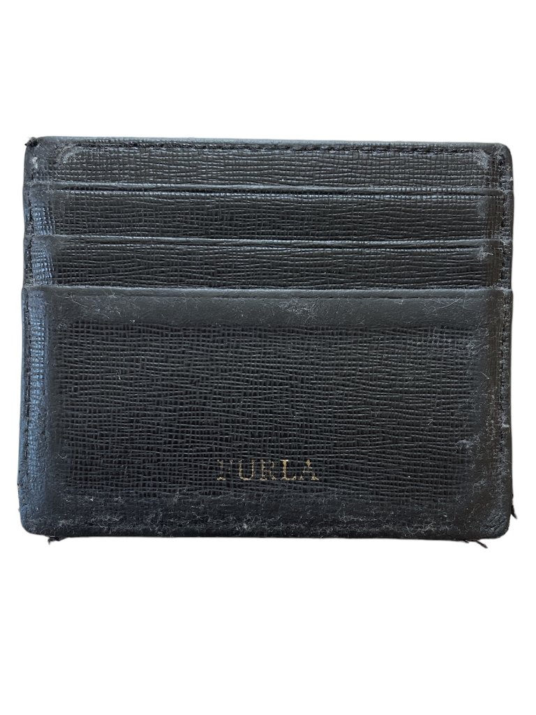 Furla Onyx Classic Leather Credit Card Case, Black